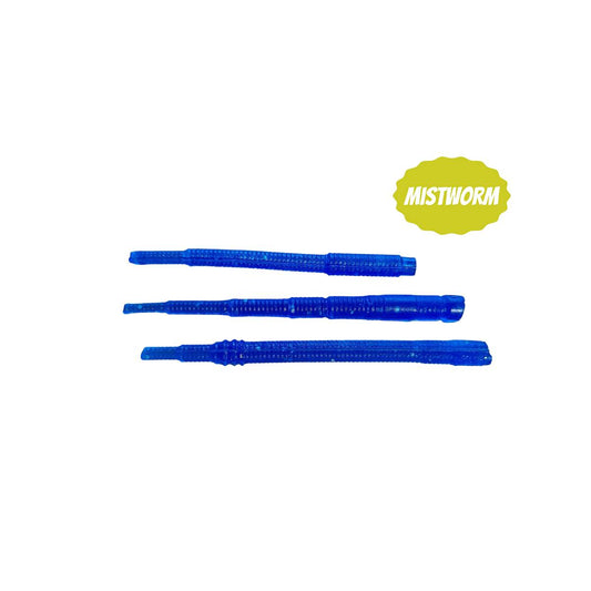 21x Mistworm Blue Transparent Glitter