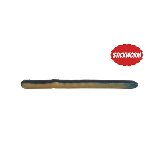 6x Candy Stickworm Blue White Glitter