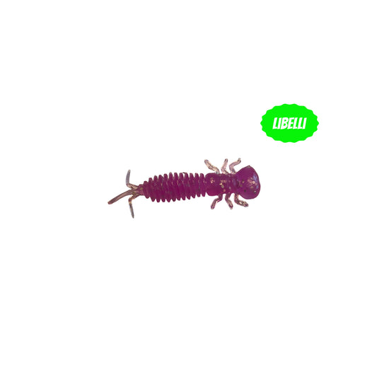 6x Libelli Violett Glitter