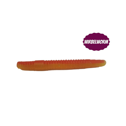 10x Candy Wirbelworm Orange Yellow Glitter