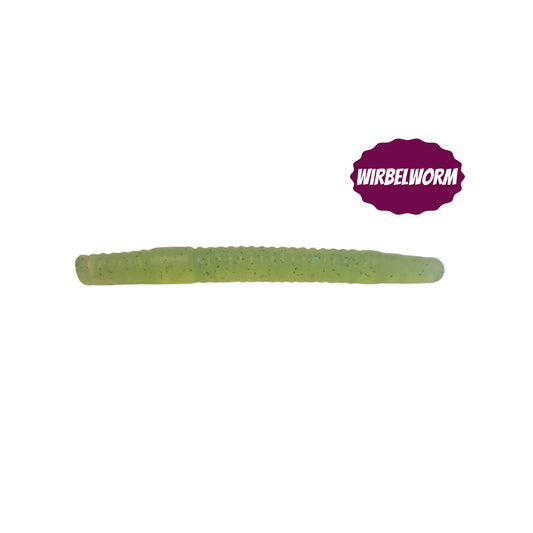 10x Wirbelworm Green Glitter