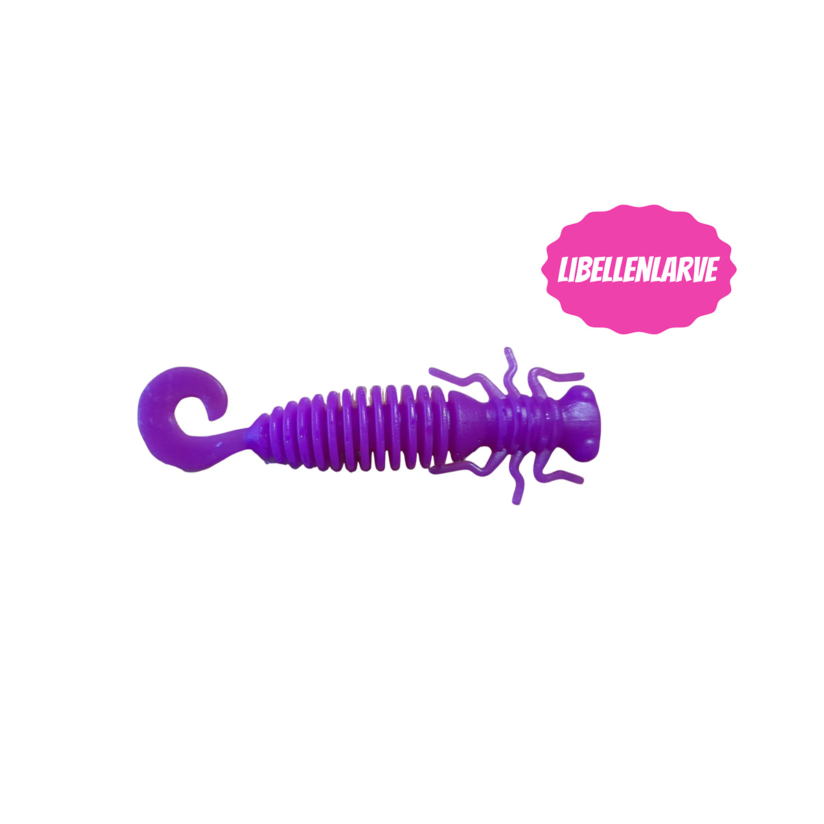 4x Libellenlarve Violett Glitter