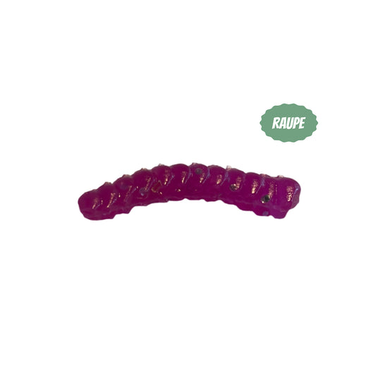 20x Raupe Violett Glitter