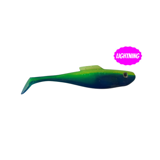 2x Lightning Green Blue Glitter