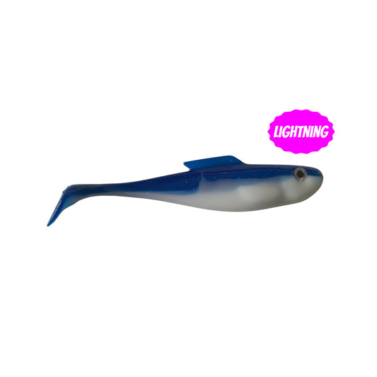 2x Lightning Blue White Glitter