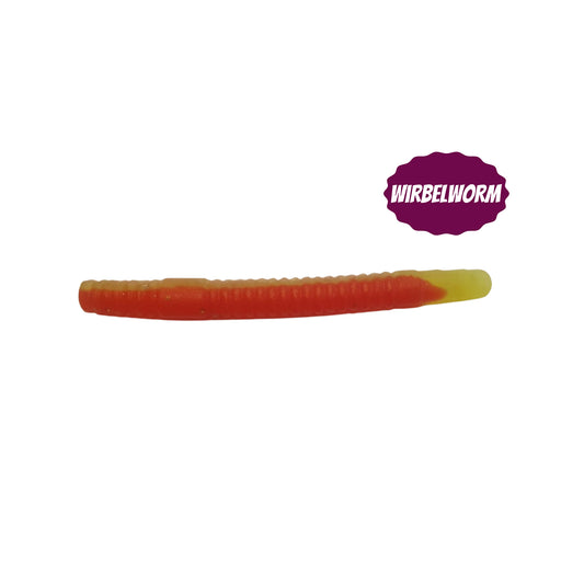 10x Candy Wirbelworm Red Yellow Glitter