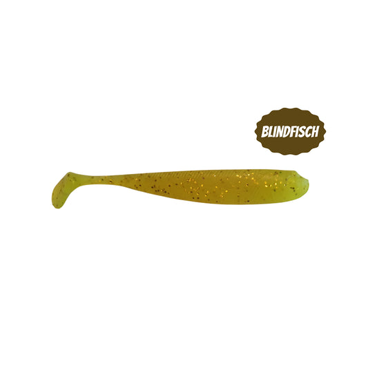 4x Blindfisch Yellow Glitter