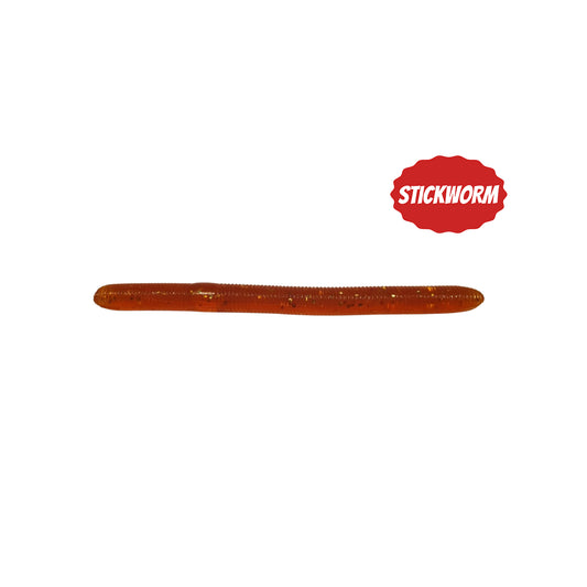 6x Stickworm Bernstein Glitter